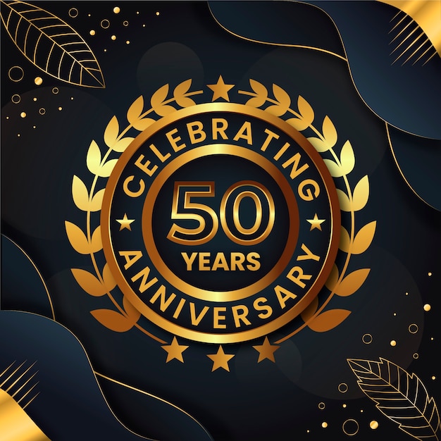 Gradiente 50 aniversario o cumpleaños.