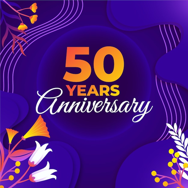 Gradiente 50 aniversario o cumpleaños.