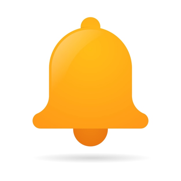 Gradiente amarillo de la campana de notificación