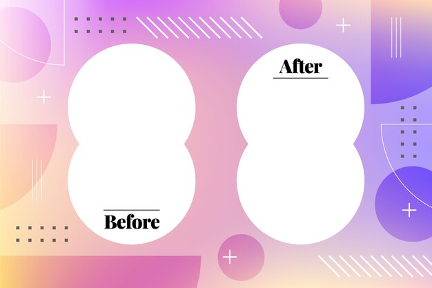 Gradiente antes y después de la plantilla de fondo de pantalla