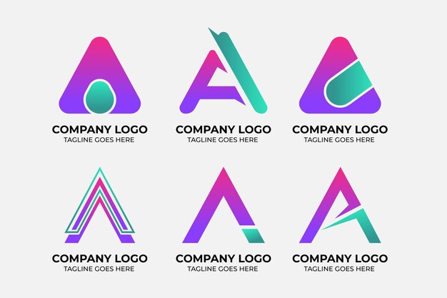 Gradiente de una colección de plantillas de logotipos