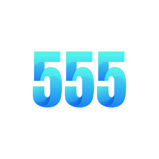 gradiente colorido número inicial 555