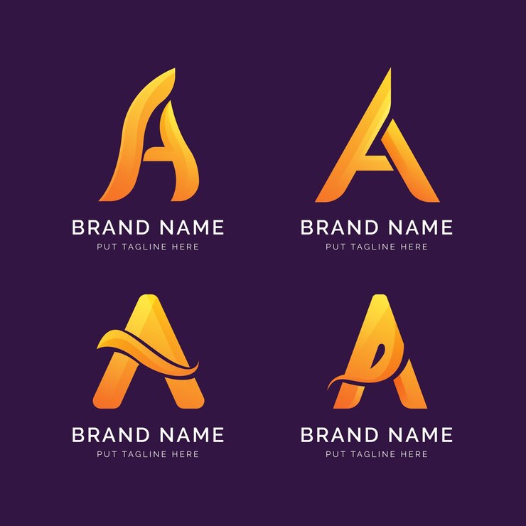 Vector gratuito gradiente de un conjunto de plantillas de logotipo