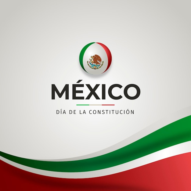 Vector gratuito gradiente día de la constitución de méxico