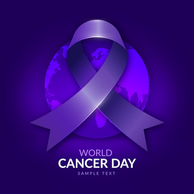 Vector gratuito gradiente día mundial del cáncer