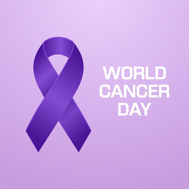 Vector gratuito gradiente día mundial del cáncer