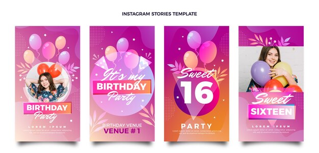 Gradiente dulce 16 colección de historias de instagram
