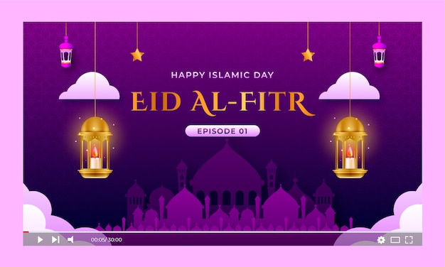 Gradiente eid al-fitr miniatura de youtube