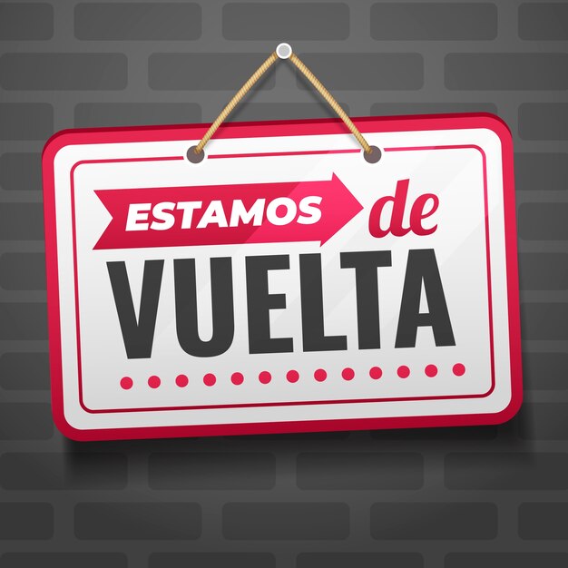 Gradiente estamos de vuelta ilustración