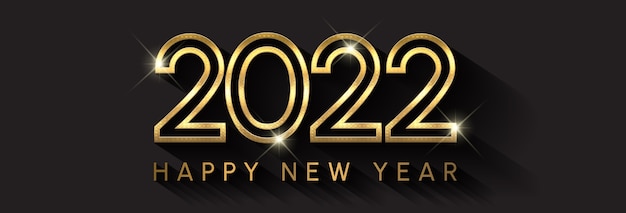 Gradiente feliz año nuevo 2022 banner