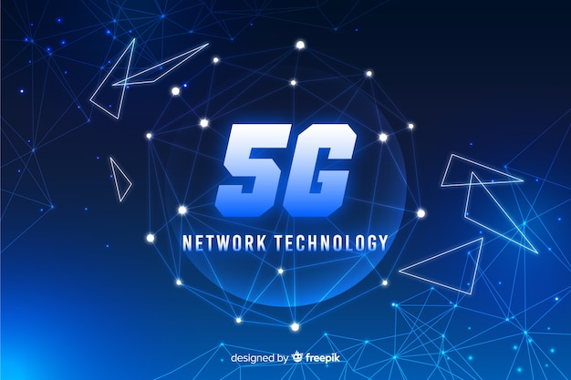 Vector gratuito gradiente de fondo del concepto 5g