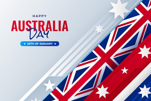 Vector gratuito gradiente de fondo del día de australia