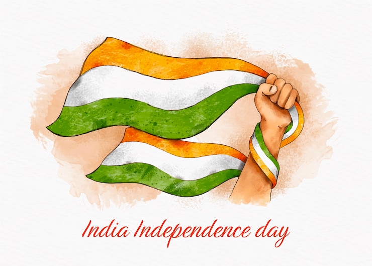 Vector gratuito gradiente de fondo del día de la independencia de la india