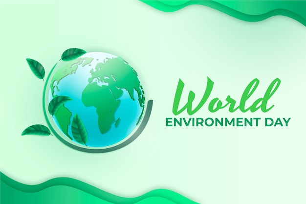 Gradiente de fondo del día mundial del medio ambiente