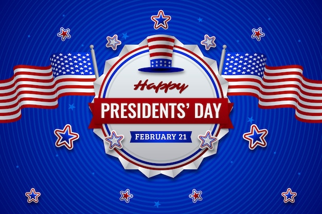 Gradiente de fondo del día de los presidentes