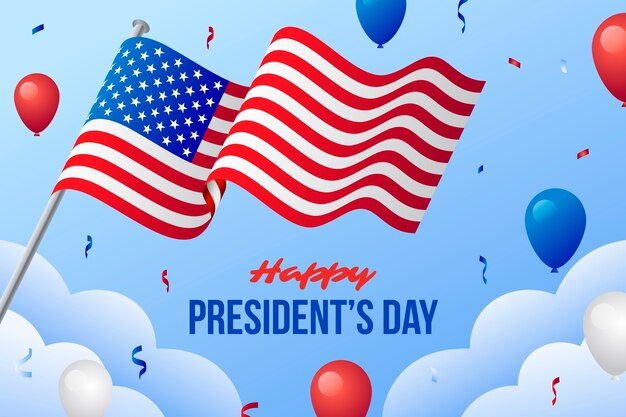 Gradiente de fondo del día de los presidentes
