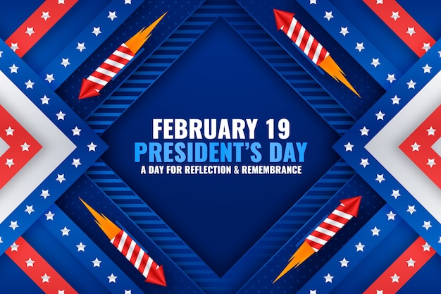 Gradiente de fondo del día de los presidentes