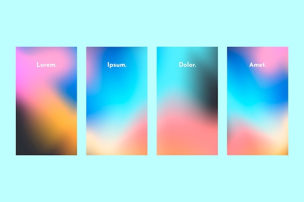 Vector gratuito gradiente de fondo de la historia de instagram
