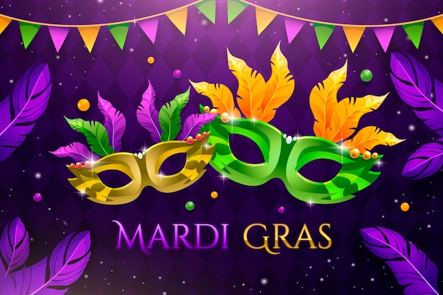 Gradiente de fondo del mardi gras