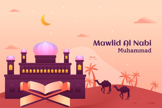 Gradiente de fondo del mawlid al nabi