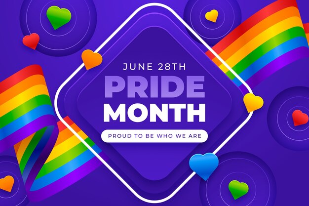 Gradiente de fondo del mes del orgullo