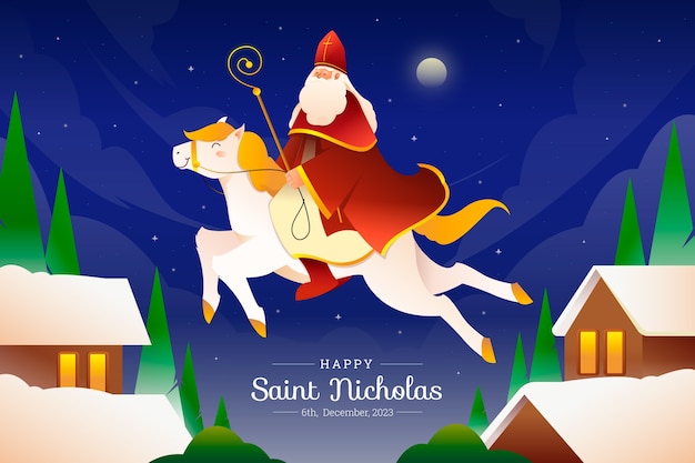 Vector gratuito gradiente de fondo de sinterklaas