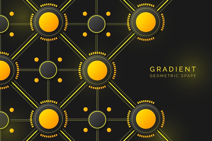 Vector gratuito gradiente de formas geométricas en el diseño de papel tapiz oscuro