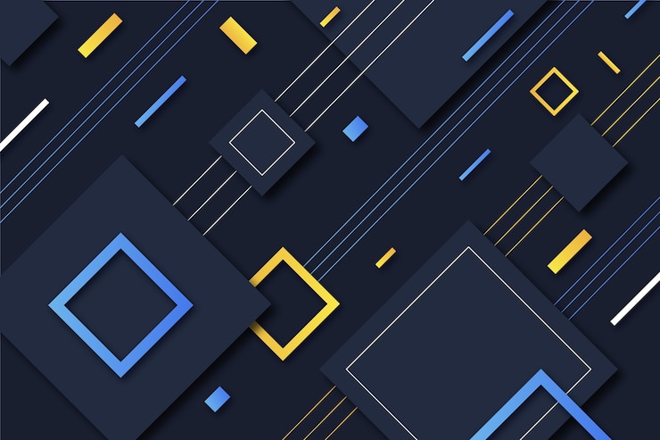 Vector gratuito gradiente formas geométricas sobre fondo oscuro