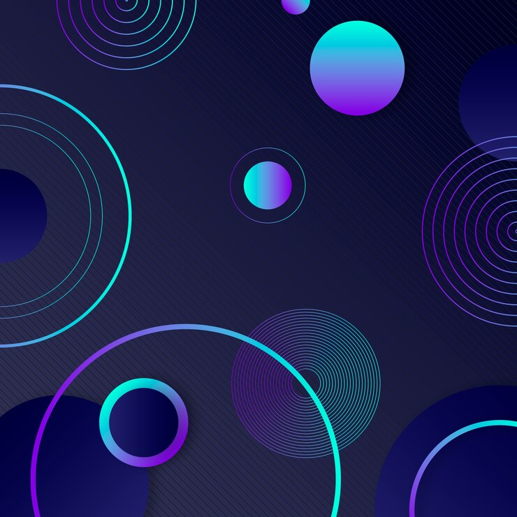 Vector gratuito gradiente formas geométricas sobre fondo oscuro