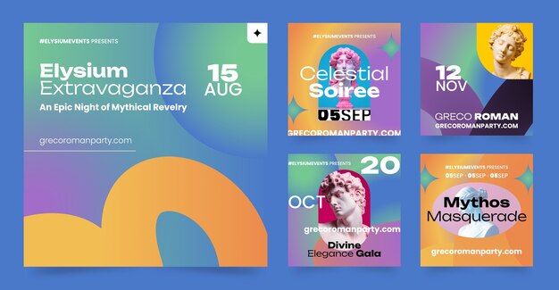 Gradiente griego-romano en la publicación de Instagram