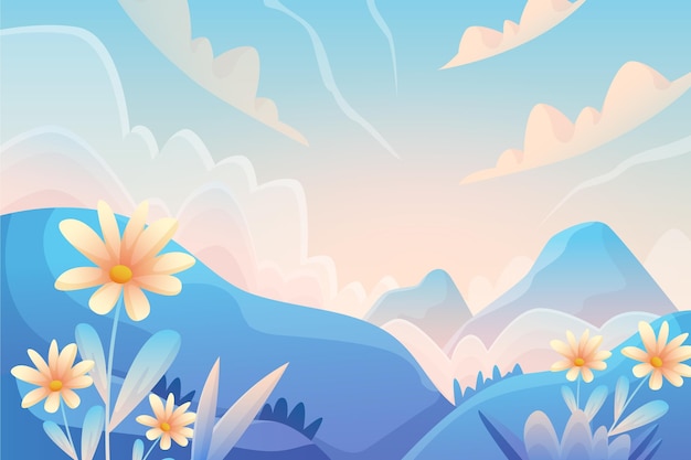 Gradiente de hermoso paisaje