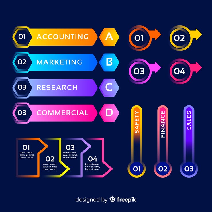 Vector gratuito gradiente de infografía profesional