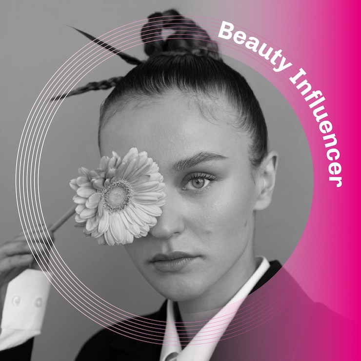 Vector gratuito gradiente linkedin imagen de perfil de la influencer de belleza