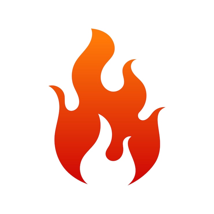 Vector gratuito gradiente de llama rojo y naranja