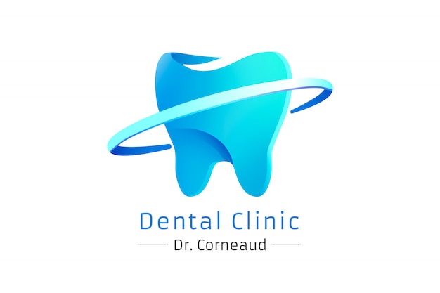 Gradiente logotipo moderno de una clínica dental,