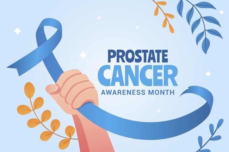 Vector gratuito gradiente del mes de concienciación sobre el cáncer de próstata