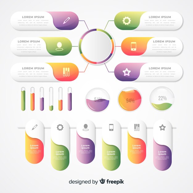 Gradiente de negocios infografía