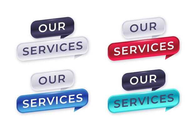 Gradiente de nuestra colección de etiquetas de servicios.