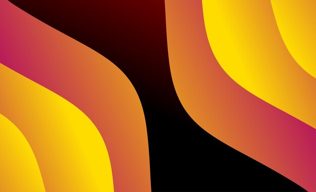 Gradiente de onda amarillo fondo de diseño abstracto