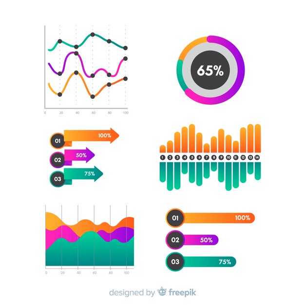 Gradiente profesional infografía
