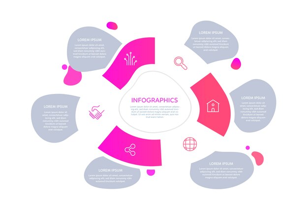 Gradiente resumen forma infografía