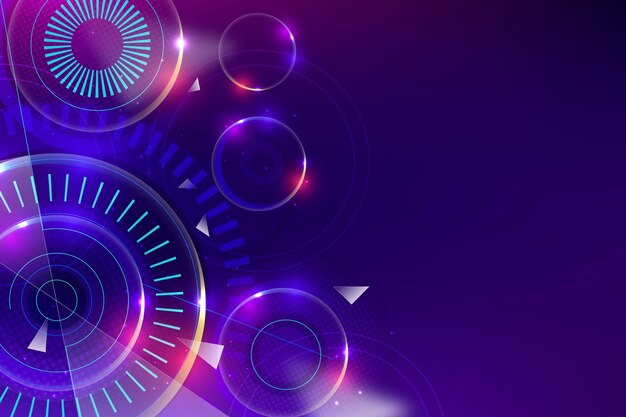 Gradiente de tecnología de fondo futurista