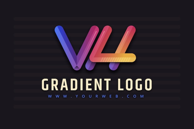 Gradiente vs diseño de logotipo