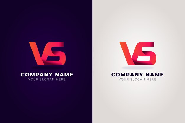 Gradiente vs diseño de logotipo