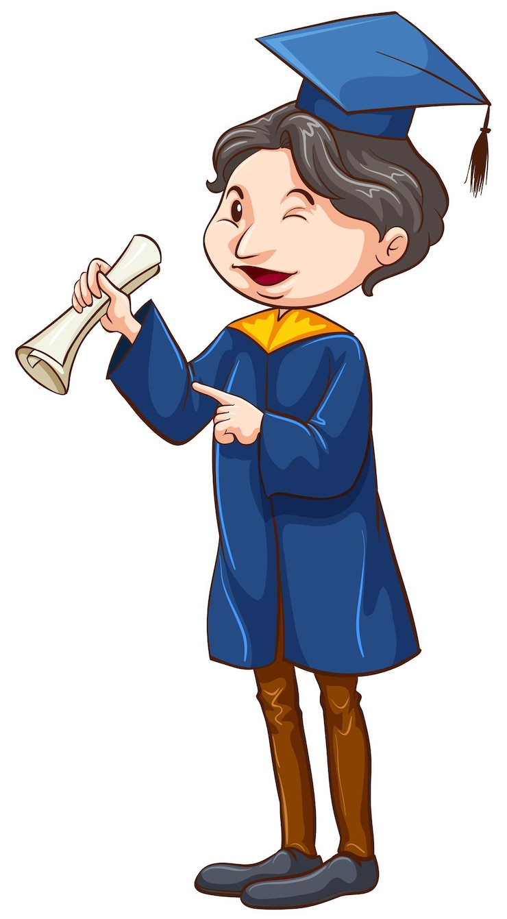 Vector gratuito un graduado