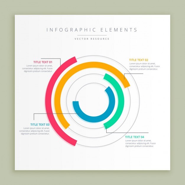 Gráfica infográfica colorida
