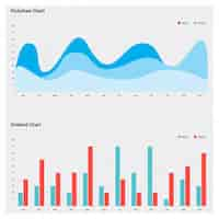 Vector gratuito gráficas estadísticas