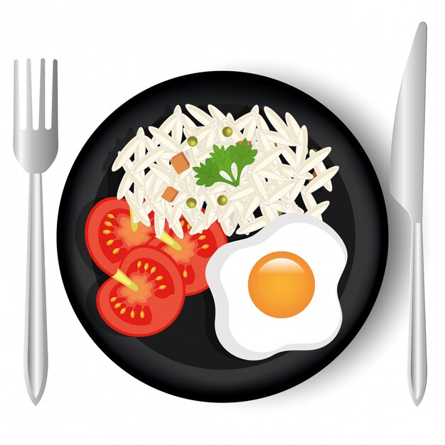 Gráfico de alimentación y gastronomía.