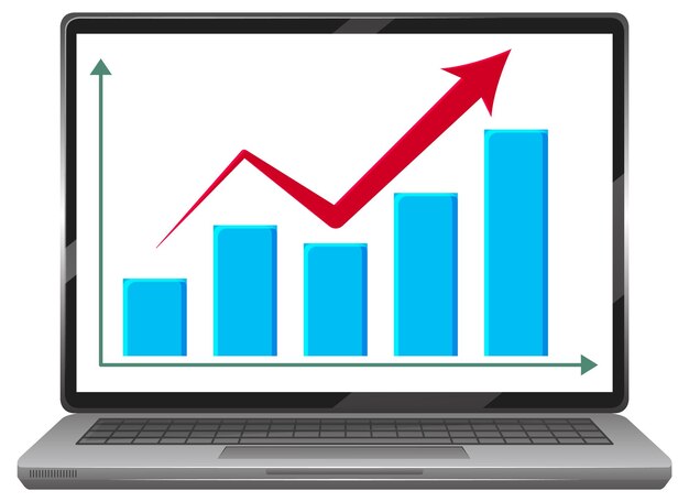Gráfico de crecimiento de las empresas en ascenso