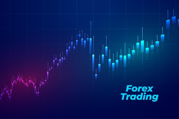gráfico de fondo del mercado de valores concepto de compra y venta